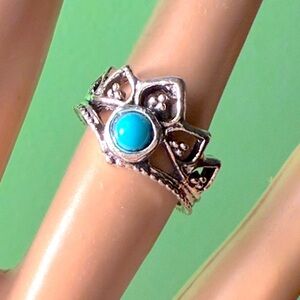 SALE 🎁Silver Plated Turquoise Ring